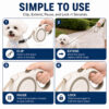Retractable leash tape and rounded outlet