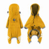 Yellow full-cover dog rain jacket