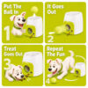 Gravity-powered indoor dog enrichment toy