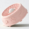 Lotus slow feeder bowl in Stamen Pink
