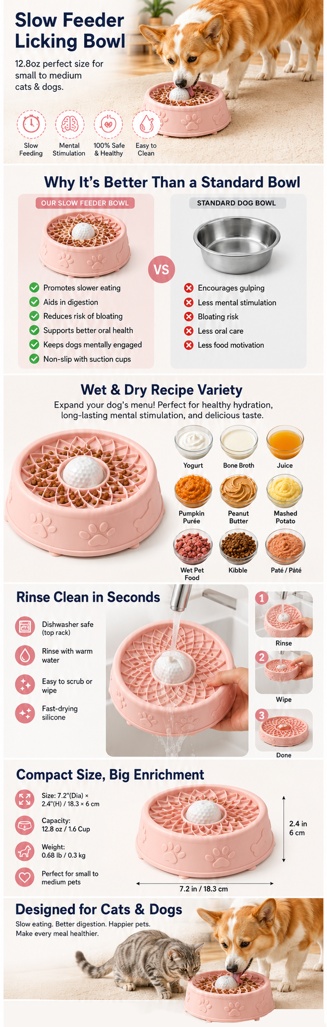 Lotus Slow Feeder Bowl for Dogs detail image