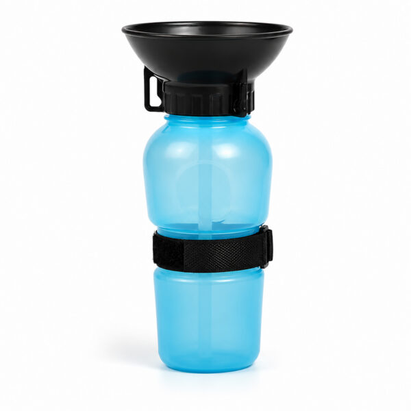 On-the-Go Squeeze Dog Water Bottle in Blue, Yellow, and Pink