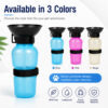 Dog water bottle size and carrying features