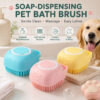 Refillable Silicone Pet Bath Brush product feature image