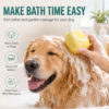 Silicone pet bath brush grooming feature