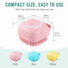 Pet bath brush use and cleaning details