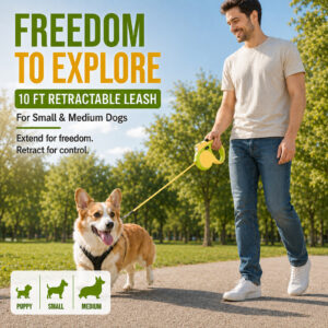 USB LED & Classic 5 m Retractable Dog Leash