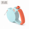 No LED Blue Orange 5 m retractable dog leash