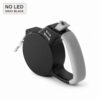 No LED Gray Black 5 m retractable dog leash