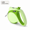 USB LED Double Green 5 m retractable dog leash